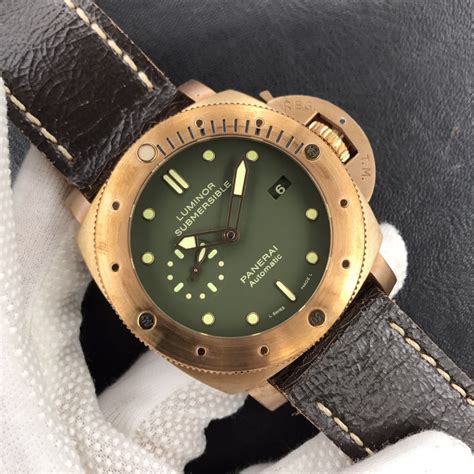 Panerai submersible bronzo green dial